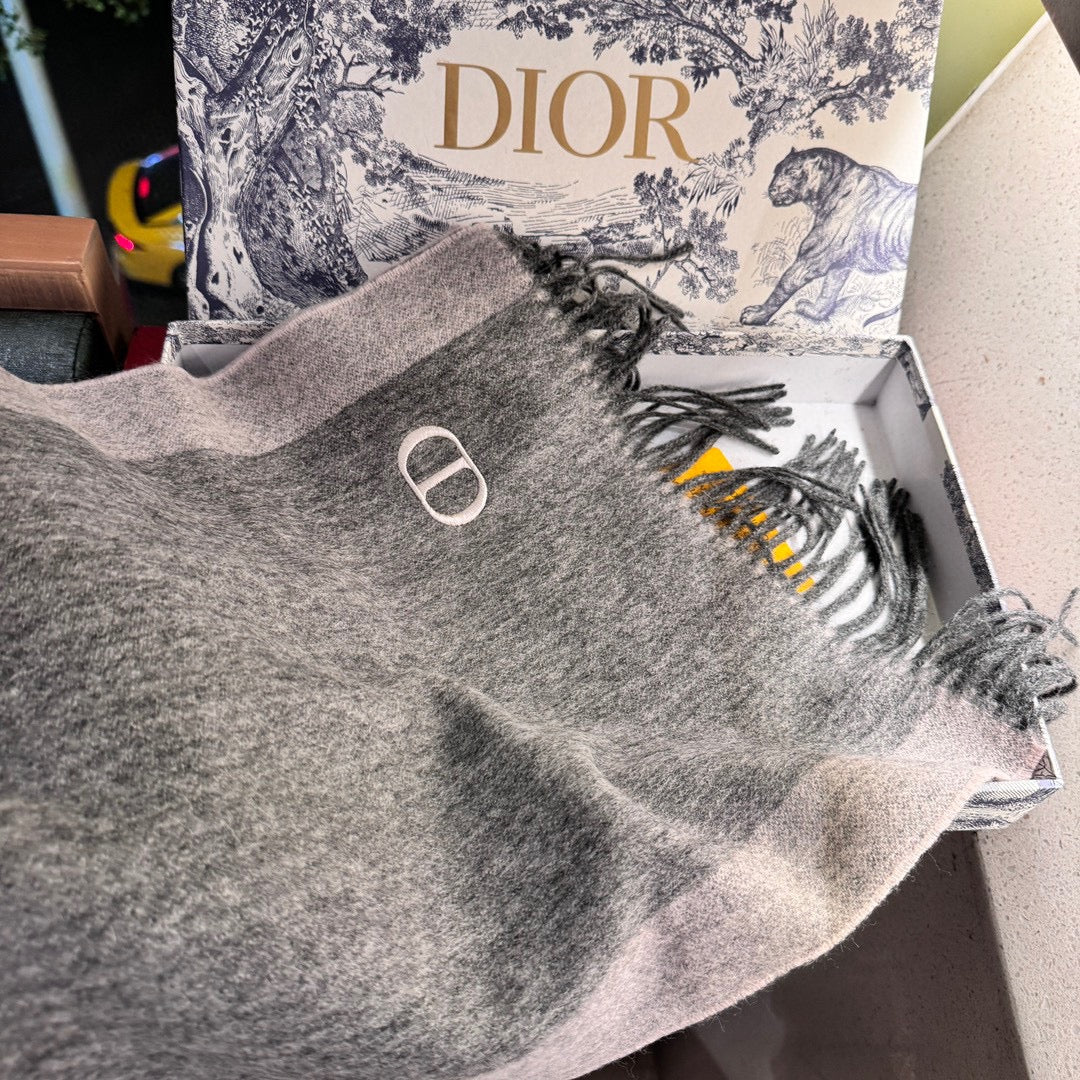 SCARF 180 CM IN MO GRAY CASHMERE AND WOOL 408840