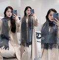SCARF 180 CM IN MO GRAY CASHMERE AND WOOL 408840