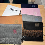 SCARF 180 CM IN AEGEAN BLUE AND MO GRAY WOOL AND CASHMERE 411837