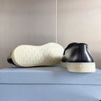 Pra Black Leather Loafers 25mm Rubber Sole