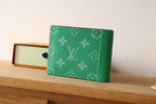 LV M30995 Multiple Wallet Green Monogram Canvas & Taïga Leather 180059