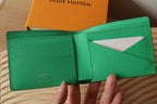 LV M30995 Multiple Wallet Green Monogram Canvas & Taïga Leather 180059