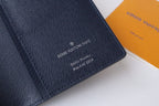 LV Pocket Organizer Vertical Blue Damier Heritage Canvas 217109