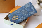 LV Pocket Organizer Vertical Blue Damier Heritage Canvas 217109