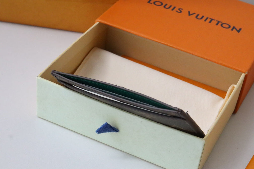 LV x SY Horse Card Holder Brown Green Monogram Canvas 204656