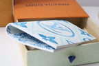 LV By the Pool Passport Card Holder Blue Monogarm Tiles Print Canvas 204707