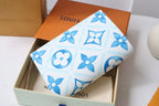 LV By the Pool Passport Card Holder Blue Monogarm Tiles Print Canvas 204707