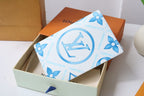 LV By the Pool Passport Card Holder Blue Monogarm Tiles Print Canvas 204707