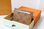 LV x SY Dog Card Holder Brown Red Monogram Canvas 204658