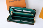 LV x SY Rabbit Zipper Wallet Brown Green Monogram Canvas 204661