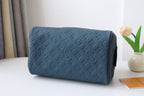 LV Dopp Kit Toiletry Bag Blue-Gray Taurillon Monogram Leather 217069