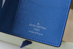 LV M11581 Pocket Organizer Gray Blue Cowhile 224134