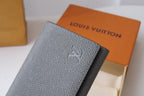 LV M11583 Business Card Holder Gray Blue Cowhile 224135