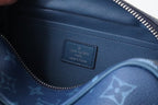 LV Locker Dopp Kit Khaki Blue Monogram Canvas 224139