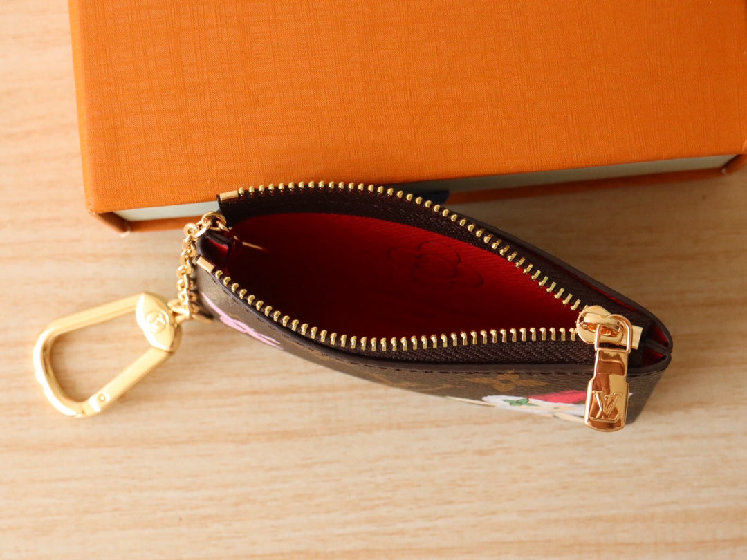 LV M12229 Key Pouch Candy Red Monogram Canvas 224252