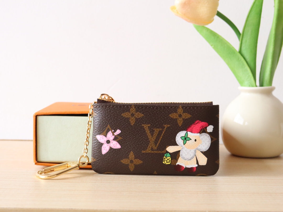 LV M12229 Key Pouch Candy Red Monogram Canvas 224252