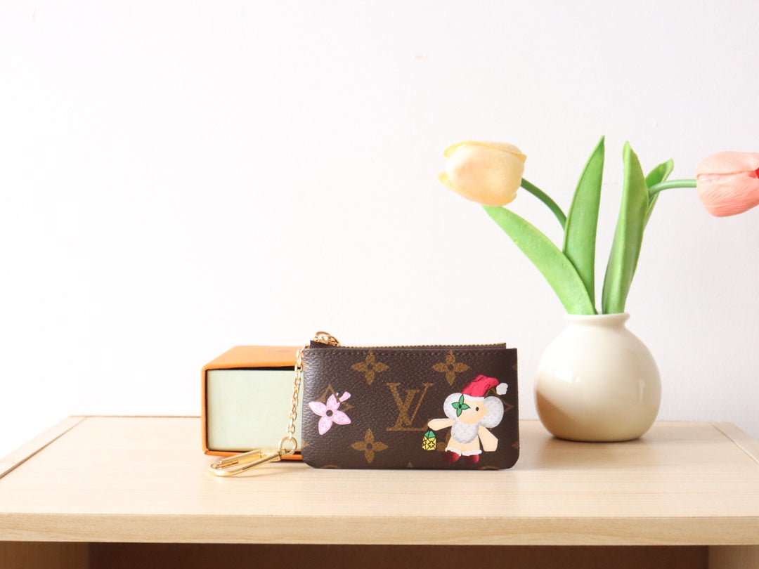 LV M12229 Key Pouch Candy Red Monogram Canvas 224252