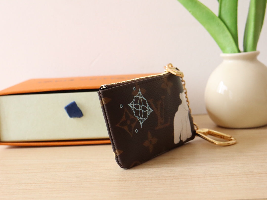 LV M12229 Key Pouch Azur Frost Monogram Canvas 224253