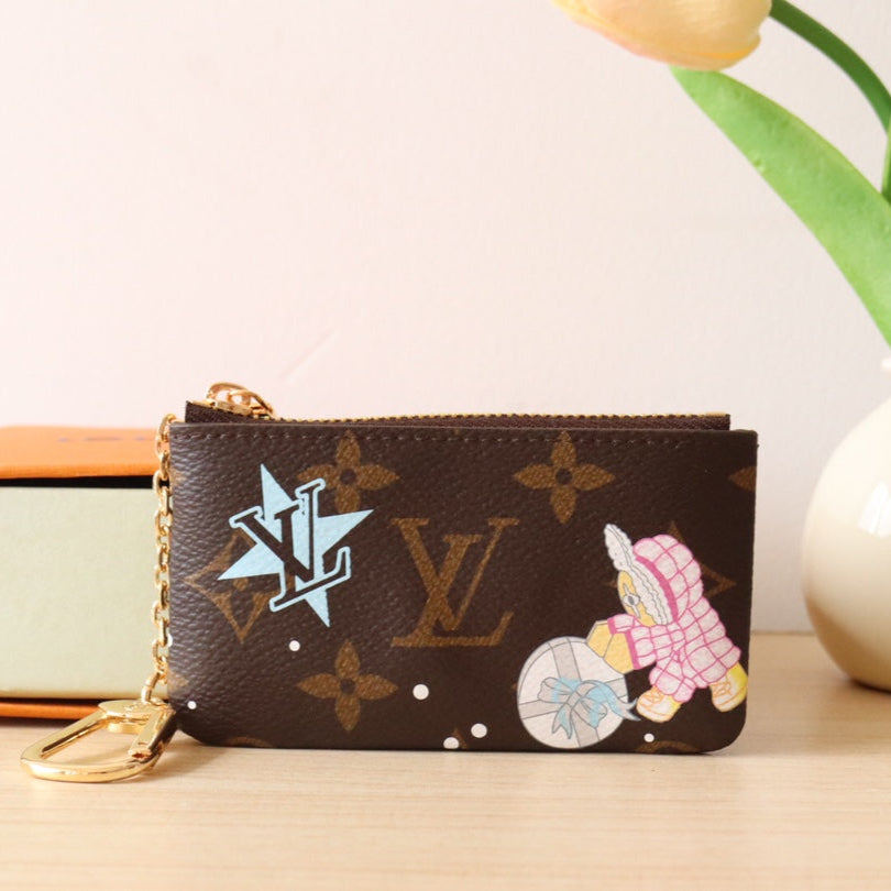 LV M12229 Key Pouch Azur Frost Monogram Canvas 224253