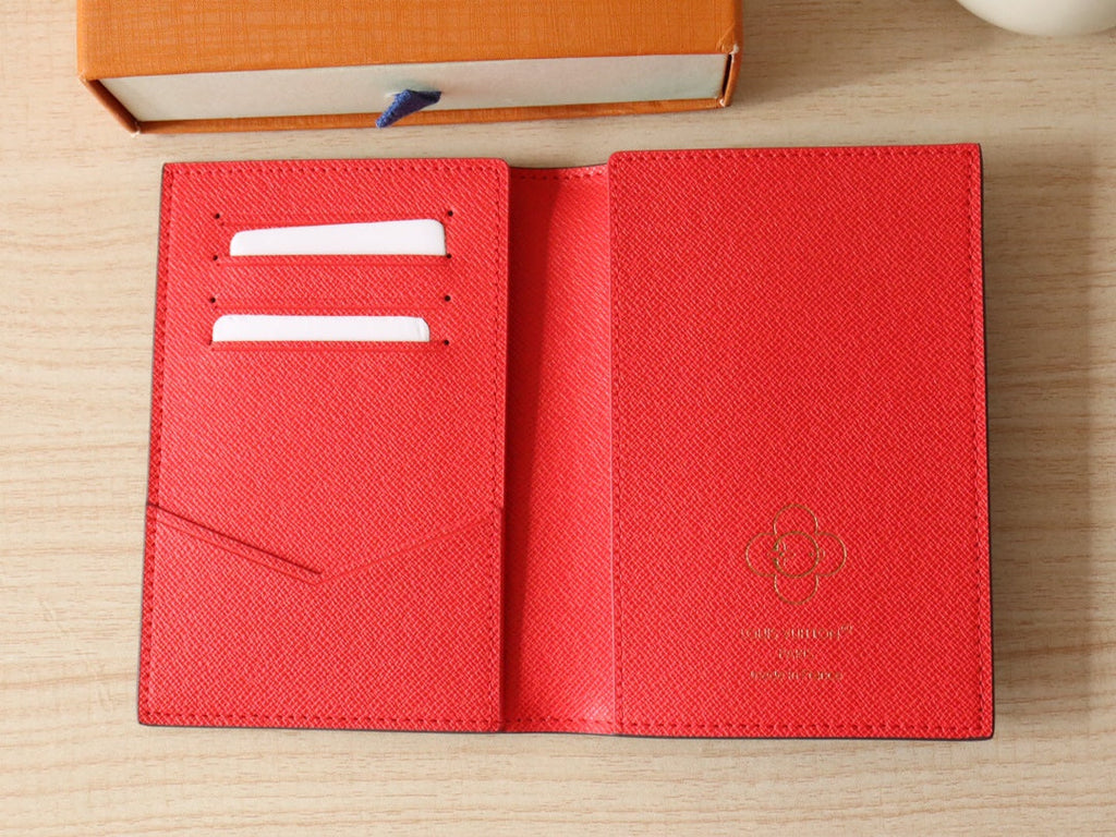 LV M12237 Passport Cover Candy Red Monogram Canvas 224254