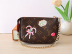 LV M12205 Mini Pochette Accessoires Candy Red Monogram Canvas 224255