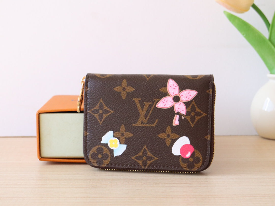 LV M12210 Zippy Coin Purse Candy Red Monogram Canvas 224259