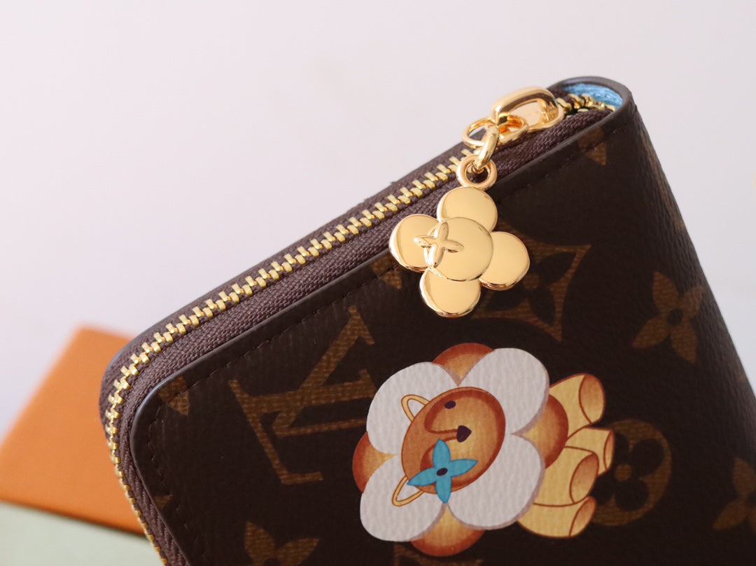 LV M12223 Zippy Wallet Azur Frost Monogram Canvas 224257