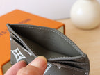 LV Double Card Holder Anthracite Grey Monogram Cowhide 224280