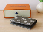 LV Pocket Organizer Wallet Anthracite Grey Monogram Cowhide 224281