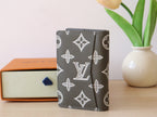 LV Pocket Organizer Wallet Anthracite Grey Monogram Cowhide 224281