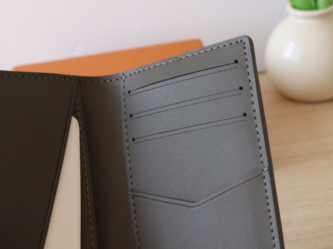 LV Pocket Organizer Wallet Anthracite Grey Monogram Cowhide 224281
