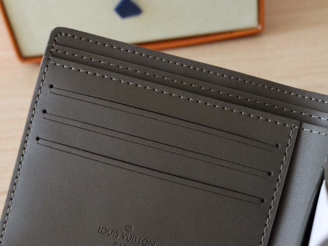 LV M12500 Multiple Wallet Anthracite Grey Monogram Cowhide 224282