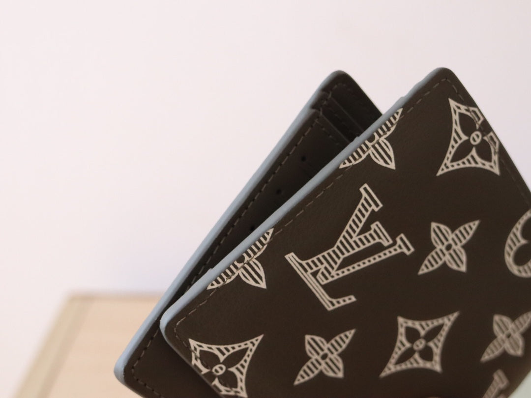 LV M12500 Multiple Wallet Anthracite Grey Monogram Cowhide 224282