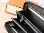 LV M12578 Zipper Wallet Anthracite Grey Monogram Cowhide 224284