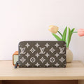 LV M12578 Zipper Wallet Anthracite Grey Monogram Cowhide 224284