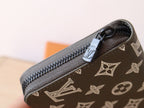 LV M12578 Zipper Wallet Anthracite Grey Monogram Cowhide 224284
