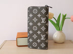 LV M12504 Zipper Wallet Anthracite Grey Monogram Cowhide 224285