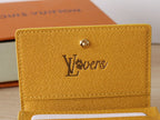 LV Envelope Business Card Holder Yellow Monogram Heritage Canvas 224170