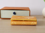 LV Envelope Business Card Holder Yellow Monogram Heritage Canvas 224170