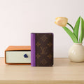 LV Pocket Card Holder Wallet Purple Monogram Canvas & Cowhide 224114