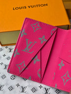 LV M15027 Pocket Organizer Pink Gray Monogram Glow Canvas & Cowhide