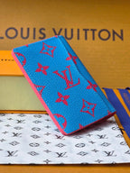 LV M14767 Pocket Organizer Blue Red Monogram Glow Canvas & Cowhide