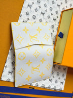 LV M14769 Pocket Organizer Gray Yellow Monogram Glow Canvas & Cowhide
