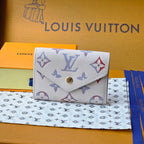 LV M25649 Victorine wallet Dream Beige Embossed Grained Cowhide - Light GHW