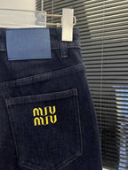 MIUMIU SLIM-STRAIGHT STRETCH PANTS 532