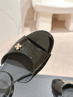 HIGH HEELS SANDAL IN BLACK LAMBSKIN