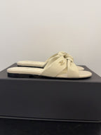 LACE MULE 2 CM IN WHITE CREAM LAMBSKIN