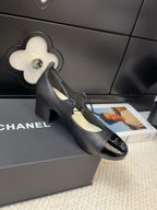 MARY JANE PUMPS 55 MM IN BLACK LAMBSKIN