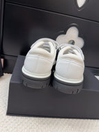 SNEAKERS WITH THREE STRAPS IN WHITE CALFSKIN