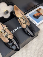 MARY JANE SHOES IN BLACK PATENT CALFSKIN 55 MM